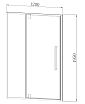 Душевая дверь Vincea Slim-N VDP-4SN120CLGM 120x195 вороненая сталь, прозрачная