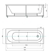 Акриловая ванна Aquatek Оберон 180х80 OBR180-0000008