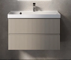 Тумба с раковиной AQUAme S1 80 см бежевый