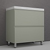 Тумба с раковиной Style Line Манхэттен 80 см напольная, олива