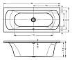 Акриловая ванна Riho Lima 160x70см B050001005