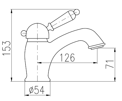 Смеситель для раковины Rav Slezak Labe L526.5CMAT