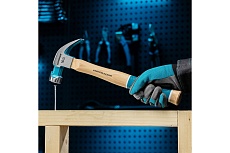 Молоток-гвоздодер Gross American hickory 450г, угол 45, магнит, обрезиненная рукоятка 10415