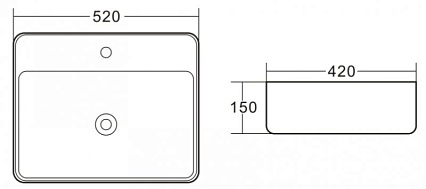 Раковина BelBagno BB1367 52 см