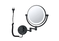 Зеркало косметическое Aquatek AQ4915MB с подсветкой, черный матовый
