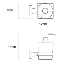 Дозатор жидкого мыла WasserKRAFT Dill K-3999