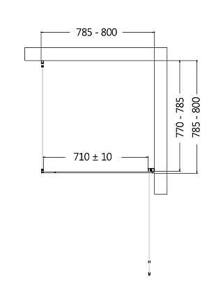 Душевой уголок AQUAme AQM5215-RH-8 80x80 правый, прозрачный, черный