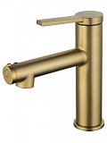 Смеситель для раковины Wonzon&Woghand WW-H1017-BG функция полоскания, брашированное золото