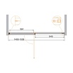 Душевая дверь Cezares Urban 150x195 URBAN-B-12-150-C-NERO прозрачная, черный
