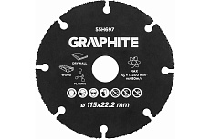 Диск режущий для дерева и пластика (115х22.2 мм; HM) Graphite 55H697