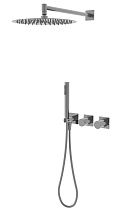 Душевой набор Vincea Альто (Alto) VSFW-6AL1GM двухрежимный, вороненая сталь