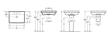 Раковина Villeroy&Boch Avento 65 см 41586501