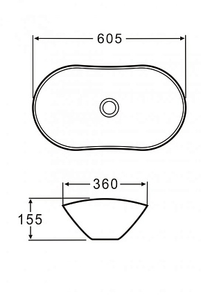 Раковина BelBagno BB1404 60.5 см