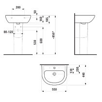 Раковина Laufen Pro 55