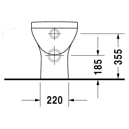 Приставной унитаз Duravit Pura Vida 21320900001 с антигрязевым покрытием