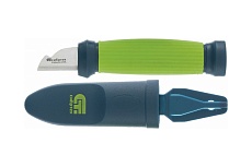 Нож монтажника с чехлом, обрезиненная рукоятка, 154 мм Сибртех 79013