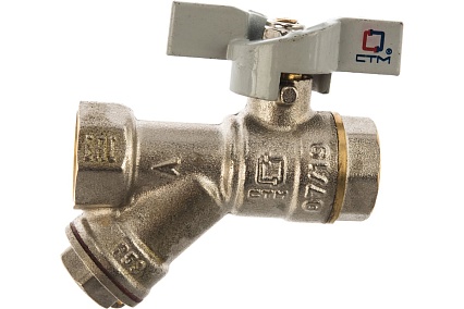 Шаровый кран СТМ СТАНДАРТ 1/2" ,с фильтром, бабочка CWFFFB12