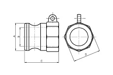 Алюминиевый камлок Гроссис тип А 1 1/2&quot; 0431436