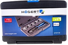 Пресс-клещи для обжима проводов со сменными матрицами Hoegert Technik 6 шт. HT1P176