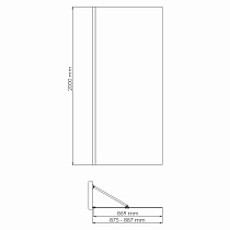 Душевая перегородка WasserKRAFT Aisch 55W39 90x200 матовое золото