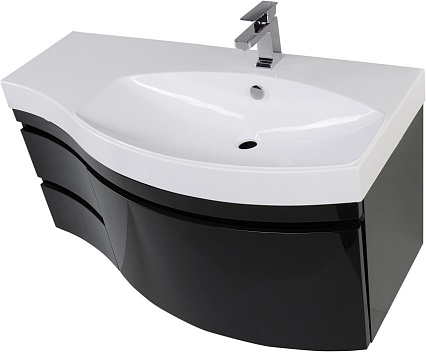 Мебель для ванной Aquanet Опера 115 см R, 3 ящика, черный