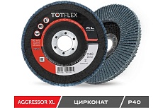 Круг лепестковый торцевой aggressor 2 125x22 мм, Z, Р40 TOTFLEX 4631166001295