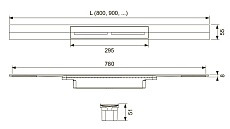 Душевой лоток TECEdrainprofile 671021 100 см черный сатин