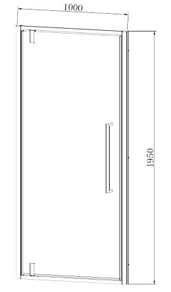 Душевая дверь Vincea Alpha VDP-3AL100MT 100x195 хром, текстурная