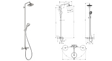 Душевая стойка Hansgrohe Raindance Select S 240 27117000 термостат