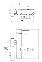 Смеситель для ванны Rav Slezak Seina SE954.5SM бронза