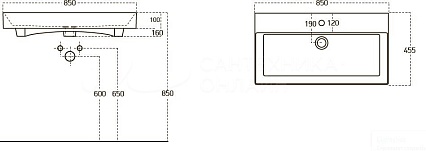 Тумба с раковиной Aquanet Бруклин 85 см, антрацит матовый