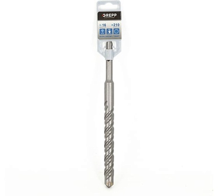Бур SDS-plus 16х210 мм, 2-х гранный наконечник с твердосплавной напайкой YG8C GREPP 207-16210 103-16210