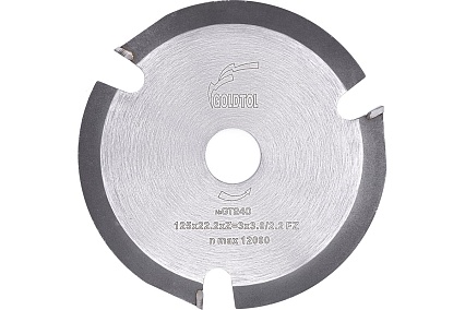Диск пильный по дереву №GT240 (125х22.23 мм; 3/2.2 мм; 3Z) для УШМ Goldtol 12522-0311