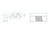 Трапециевидный винт TECHNIX d=14 мм, шаг резьбы 3 мм, L=250 см, TR 14х3 D