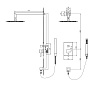 Душевой набор RGW Shower Panels SP-54 с внутр.частью, с изливом