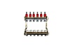 Коллекторный блок для теплого пола 1x3/4EU отв.-6 Gekon GK 74106