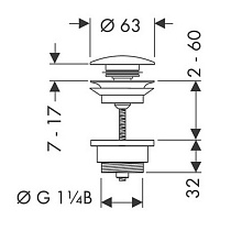 Донный клапан Hansgrohe 50100000