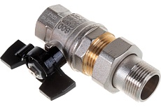 Шаровой кран ELSEN Strong T, 3/4&quot;, НВ, ручка-бабочка, с накидной гайкой EV34.3201