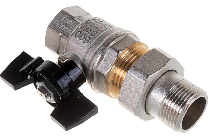 Шаровой кран ELSEN Strong T, 3/4", НВ, ручка-бабочка, с накидной гайкой EV34.3201