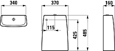 Бачок для унитаза Laufen Alessi One 8.2697.1.400.980.1 с механизмом слива, с покр. LLC