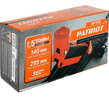 Подкатной домкрат Patriot DP1500 1.5T, высота мин/макс 140/295 мм 770000002