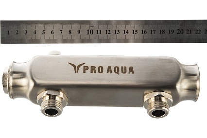 Коллектор PRO AQUA с межосевым расстоянием 100 мм, 2 выхода, 180 мм, 1x1/2 S520MB.02