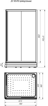 Душевой уголок Радомир 1-03-1-2-0-1220 110х90 R прозрачный