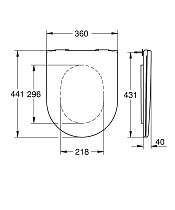 Крышка-сиденье Grohe Essence Ceramic 39577000 с микролифтом