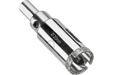 Коронка алмазная по керамограниту и керамике с центрирующим сверлом 20 мм Diamond Industrial DIDCSC020