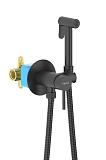 Смеситель Aquatek Европа AQ1021MB с гигиеническим душем, черный матовый