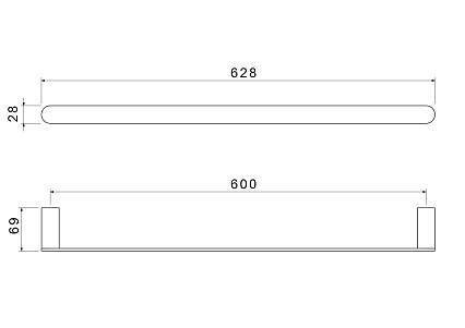 Полотенцедержатель Aquatek Лира AQ4414MB черный матовый