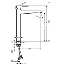 Смеситель для раковины Hansgrohe Metropol 260 32512000