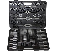 Набор метчиков и плашек Промлайн метрический HSS, M2-M18, 110 предметов ПЛ070704_z025