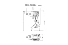 Аккумуляторный гайковерт Metabo SSW 18 LTX 400 BL 602205800